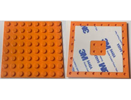 BASE PLATE 8X8, ADHESIVE: {ярко оранжев}