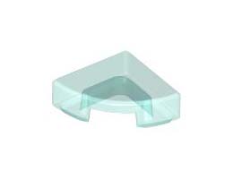1/4 CIRCLE TILE 1X1: {прозрачно светло син}