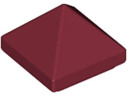 Плочка пирамида 1X1X2/3: {нов тъмно червен}