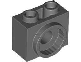 BRICK 1X2X4/3 W/ CLICK, NO. 1: {тъмно каменно сив}