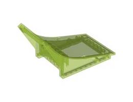 RAMP, 8X15X6, W/ 4.85 HOLE: {прозрачно ярко зелен}