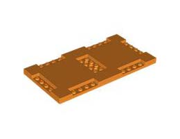 Плочка 8X16X2/3 с 6 изреза: {ярко оранжев}