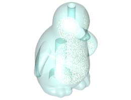 PENGUIN, W/ HOLE, DIA. 1.5, NO. 1: {прозрачно светло син}