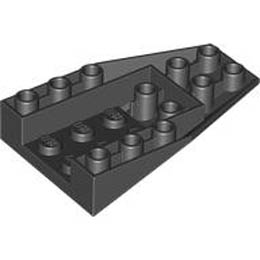 Wedge 6 x 4 Triple Inverted with Connections between 4 Studs: {черен}