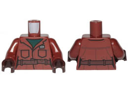 Torso SW Jacket, Pockets, Dark Brown Belt and Dark Green Undershirt Pattern / Reddish Brown Arms / Dark Brown Hands: {червеникаво-кафяв}