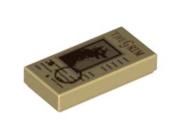 FLAT TILE 1X2, NO. 358: {тухлено жълт}