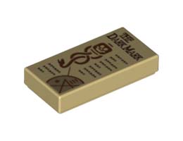 FLAT TILE 1X2, NO. 359: {тухлено жълт}