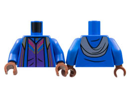 Torso Robe over Dark Purple Shirt, Magenta and Gold Trim Pattern / Blue Arms / Reddish Brown Hands: {ярко син}