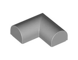PLATE 2X2X2/3, OUTSIDE BOW: {умерено каменно сив}