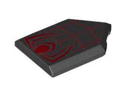FLAT TILE 2X3, W/ ANGLE, NO. 130: {черен}