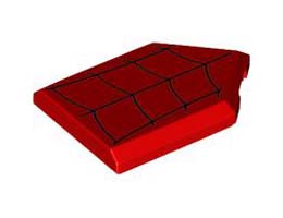 FLAT TILE 2X3, W/ ANGLE, NO. 129: {ярко червен}