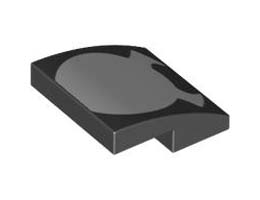 PLATE, W/ BOW 2X2X2/3, NO. 64: {черен}
