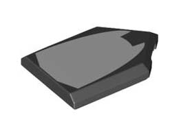 FLAT TILE 2X3, W/ ANGLE, NO. 131: {черен}