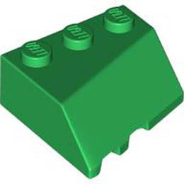 Дясна покривна плочка TILE 3X3, град. 45/18/45: {тъмно зелен}
