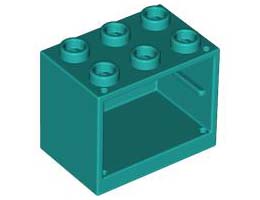 Шкаф 2X3X2: {ярко синьо-зелен}