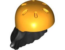 MINI WIG, W/ HELMET, NO. 12: {черен}
