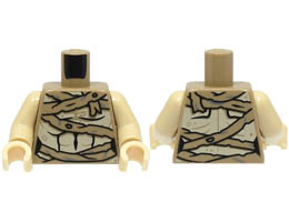 Torso Female Mummy Wrapping Bandages over Tan Torso Pattern / Tan Arms / Tan Hands: {пясъчно жълт}