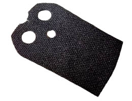 Minifigure Cape Cloth, Straight Sides - Spongy Stretchable Fabric: {черен}