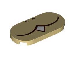 TILE 2X4, CIRCLE, NO. 27: {тухлено жълт}