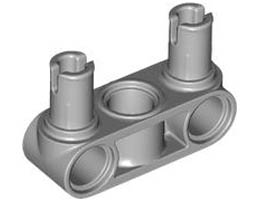 Technic, Pin Connector Perpendicular 3L with 2 Pins: {умерено каменно сив}