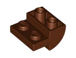 BRICK 2X2X1 INV. BOW, W/ CUT OUT: {червеникаво-кафяв}