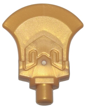 Minifigure, Weapon Monk's Spade Convex Blade with Bar: {топло златист}