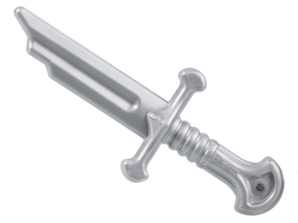 Minifigure, Weapon Sword, Greatsword with Broken Blade (Narsil): {сребърно метален}