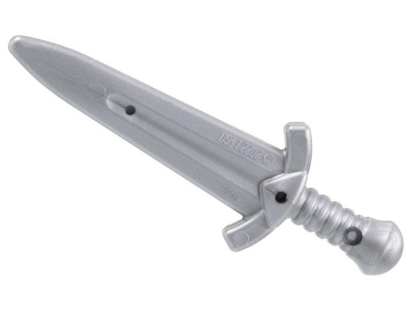 Minifigure, Weapon Sword, Greatsword Pointed with Upturned Crossguard and Capped Pommel: {сребърно метален}