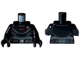 Torso SW Armor Plates, Red Line and Grand Inquisitor Symbol Pattern / Black Arms / Black Hands: {черен}