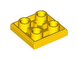 Плоска плочка 2X2 инверсна : {ярко жълт}