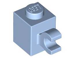 BRICK 1X1 W/ HOLDER, VERTICAL: {светло кралско син}