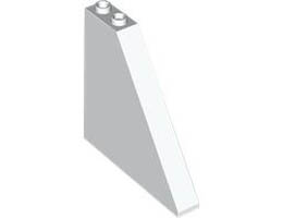Slope 55 6 x 1 x 5 with Bottom Stud Holders: {бял}