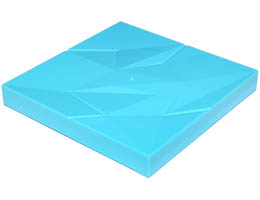 Brick, Modified 6 x 6 x 2/3 No Studs with Embossed Ice Crystal Surface: {умерено небесносин}