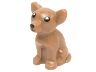 Dog, Chihuahua with Black Eyes, Nose, and Mouth, White Pupils Pattern: {бял}