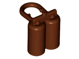 Minifigure Air Tanks: {червеникаво-кафяв}