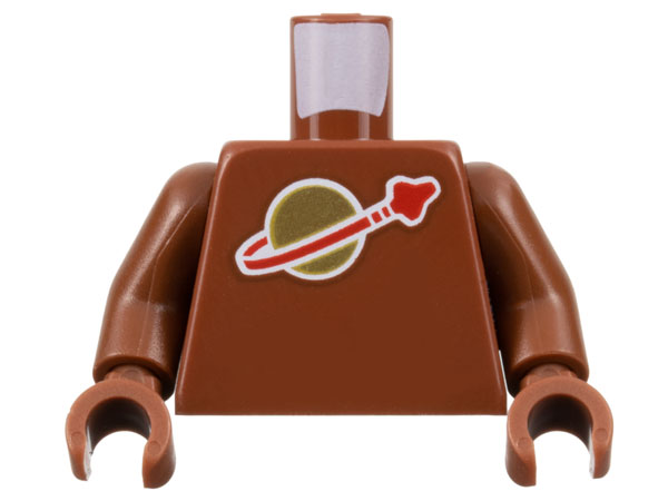 Torso Space Classic Moon with Light Gold Outline Pattern / Reddish Brown Arms / Reddish Brown Hands: {червеникаво-кафяв}