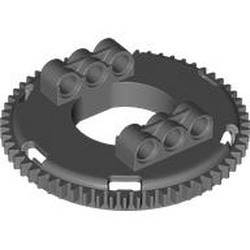 Technic Turntable 60 Tooth Straight, Top: {тъмно каменно сив}