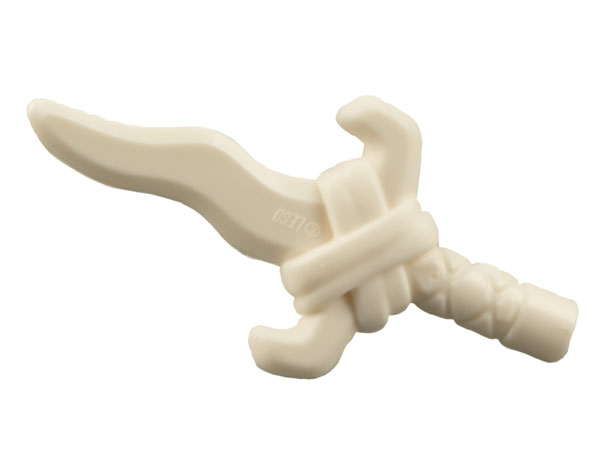Minifigure, Weapon Bone Knife: {бял}