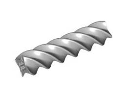 WORM GEAR, 6 MODULE, W/ CROSS HOLE: {умерено каменно сив}