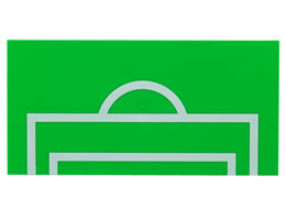 Tile 8 x 16 with Bottom Tubes with White Soccer Goal and Penalty Area Pattern: {ярко зелен}