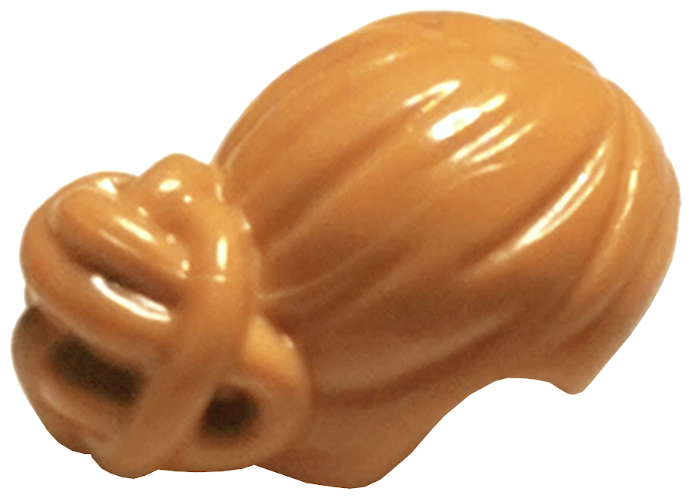 Minifigure, Hair Female with Elaborate Knot Bun: {умерен нуга}