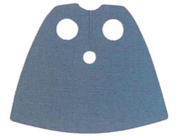 Minifigure, Cape Cloth, Very Short - Traditional Starched Fabric: {пясъчно син}