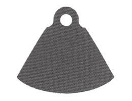 Minifigure Cape Cloth, Stepped Shoulders with Single Top Hole - Spongy Stretchable Fabric: {тъмно каменно сив}