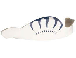 Tulkun NaVi Whale Jaw Left with Dark Blue Markings Pattern: {бял}