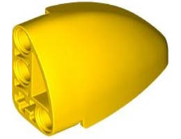 Technic, Panel Curved 5 x 3 x 2 Corner Quarter Ellipse, Left: {ярко жълт}