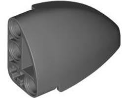Technic, Panel Curved 5 x 3 x 2 Corner Quarter Ellipse, Left: {тъмно каменно сив}