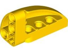 Technic, Panel Curved 5 x 3 x 2 Corner Quarter Ellipse, Right: {ярко жълт}