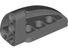 Technic, Panel Curved 5 x 3 x 2 Corner Quarter Ellipse, Right: {тъмно каменно сив}