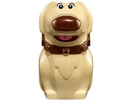 Dog, Golden Retriever Dug with Molded Dark Brown Collar and Nose and Printed Eyes and Mouth Pattern: {тухлено жълт}