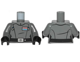 Torso Female SW Imperial Officer 17 (Vice Admiral) Pattern / Dark Bluish Gray Arms / Black Hands: {тъмно каменно сив}